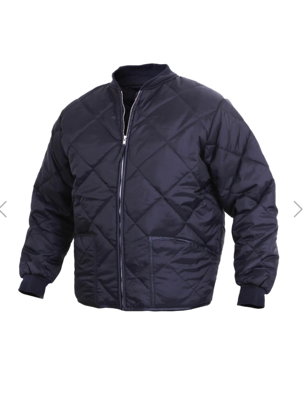 Rothco Diamond Quilted Nylon Flight Jacket, Navy, Size L, NWT